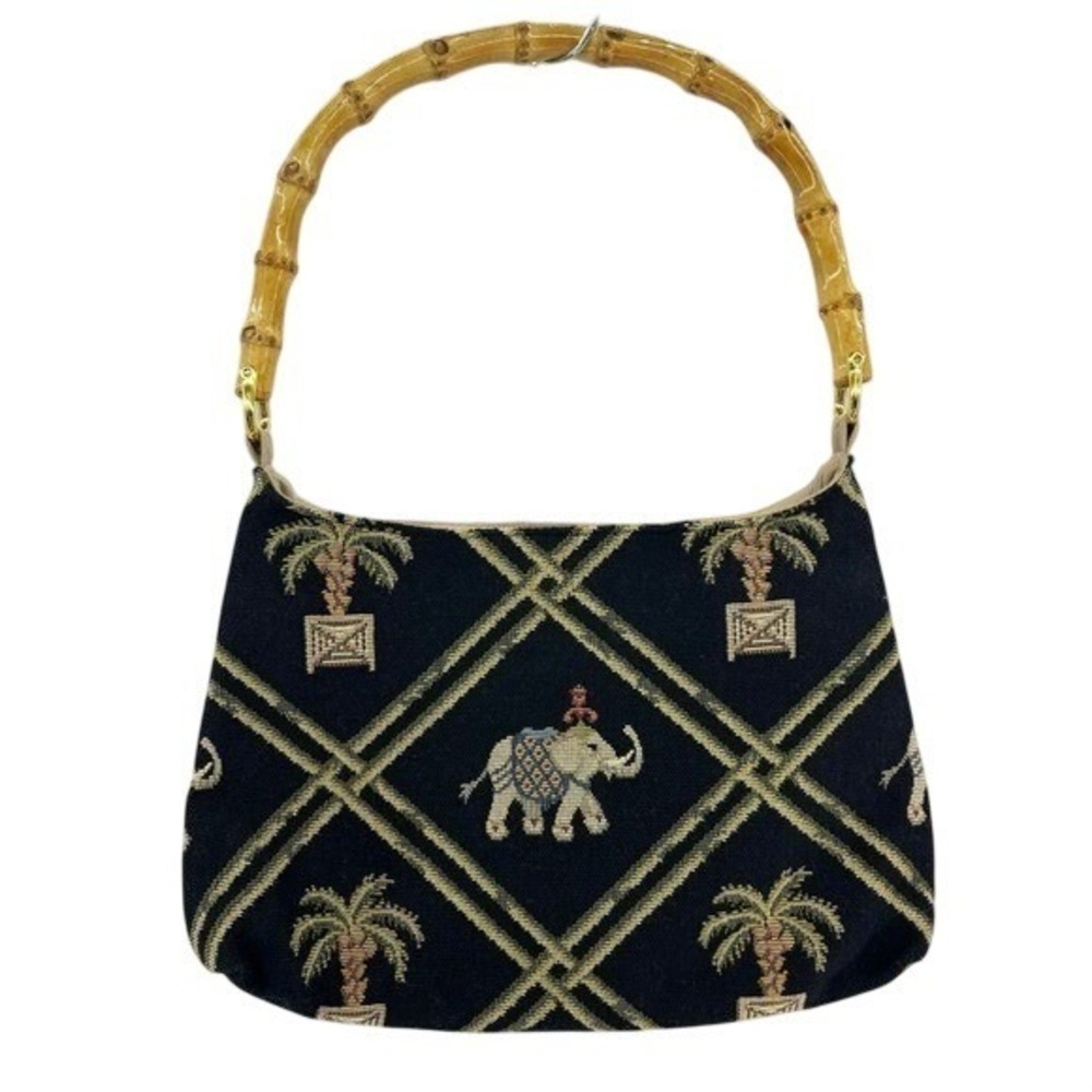 Tapestry Elephant Purse Palm Tree Bamboo Vintage Hobo Handbag Indie Boho Retro